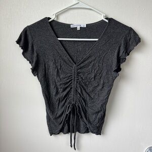 Grey scrunch top/blouse size small